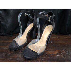 Rachel Zoe Black Ankle Strap Block Heel Sandals/Sz. 11, NWOB